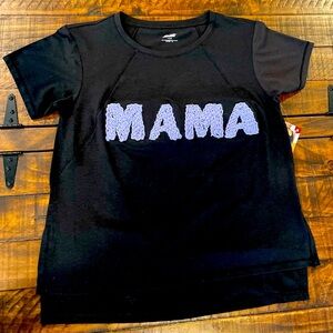 Women’s size small brand new Avia shirt with purple hand embroidered MAMA